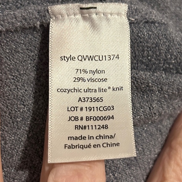 Large NWT Barefoot Dreams CozyChic Ultra Lite Wrap Dress in “Denim” Color - Picture 4 of 10